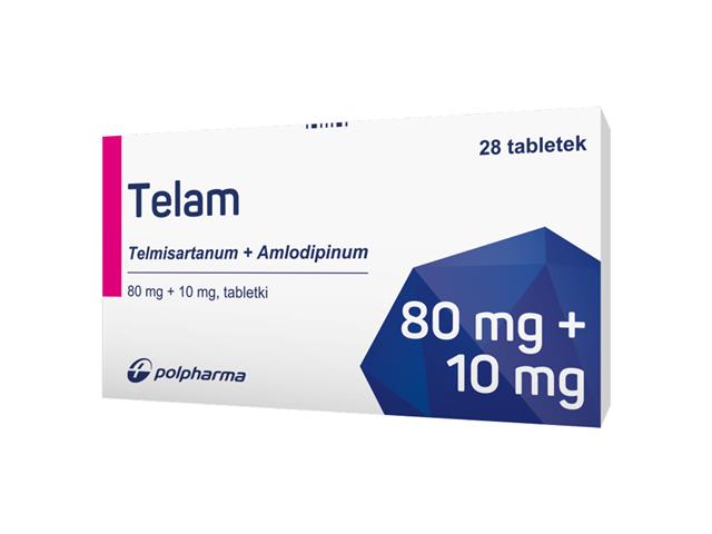 Telam interakcje ulotka tabletki 80mg+10mg 28 tabl.