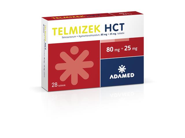 Telmizek HCT interakcje ulotka tabletki 80mg+25mg 28 tabl.