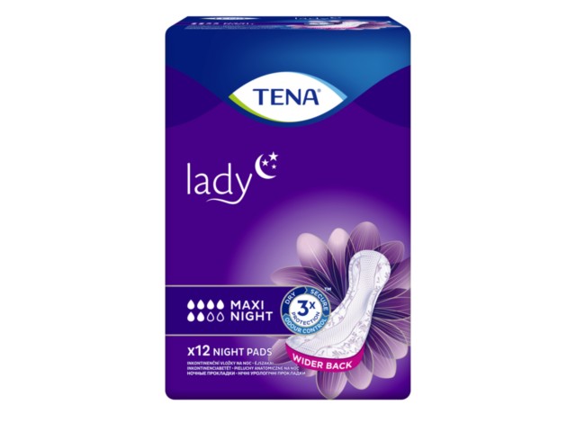 Tena Lady Pieluchy anatomiczne night maxi interakcje ulotka   12 szt.