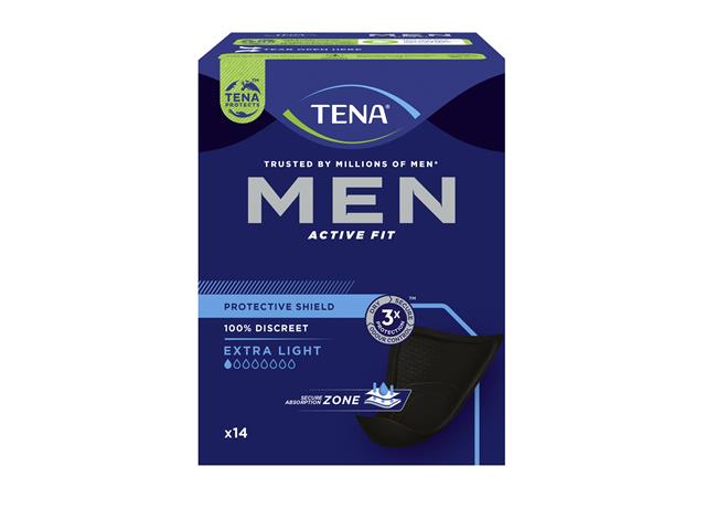 Tena Men Active Fit Wkłady anatomiczne extra light interakcje ulotka wkładka anatomiczna  14 szt.