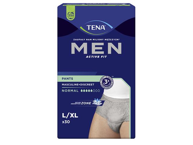 Tena Men Pants Majtki chłonne normal grey L/XL interakcje ulotka majtki chłonne  30 szt.