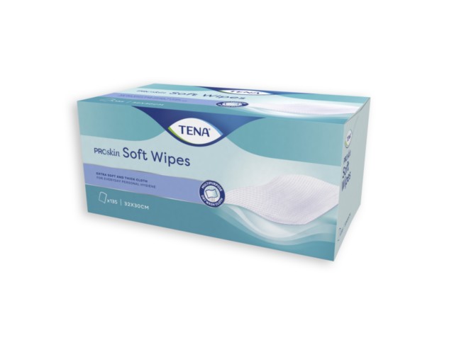 Tena Soft Wipes Chusteczki oczyszczające suche interakcje ulotka chusteczka  135 szt.