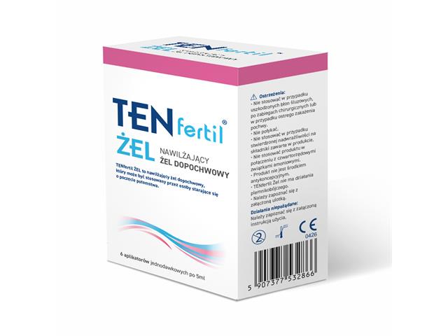 Tenfertil Żel dopochwowy nawilżający interakcje ulotka żel dopochwowy - 6 aplik. po 5 ml