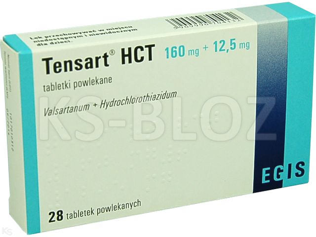 Tensart HCT interakcje ulotka tabletki powlekane 160mg+12,5mg 28 tabl.