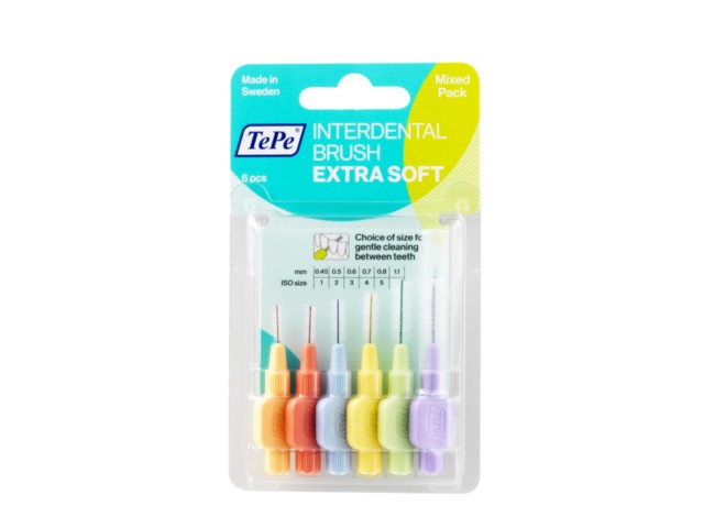TePe Interdental Brush Extra Soft Mixed Pack interakcje ulotka szczotka  6 szt. (blist.)