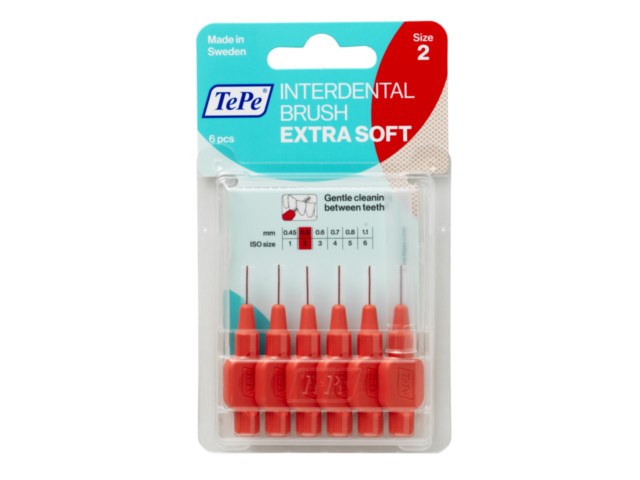 TePe Interdental Brush Extra Soft Size 2 (0,5mm) interakcje ulotka szczotka - 6 szt. (blist.)
