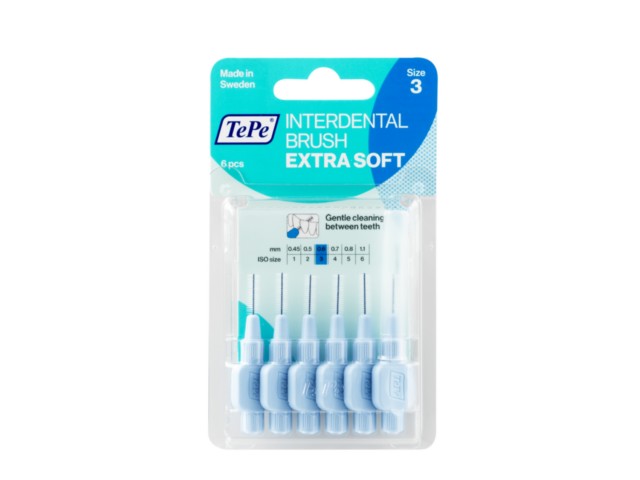 TePe Interdental Brush Extra Soft Size 3 (0,6mm) interakcje ulotka szczotka  6 szt.