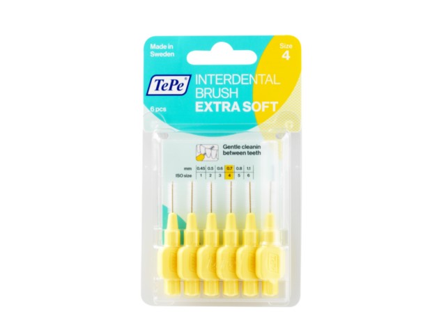 TePe Interdental Brush Extra Soft Size 4 (0,7mm) interakcje ulotka szczotka  6 szt.