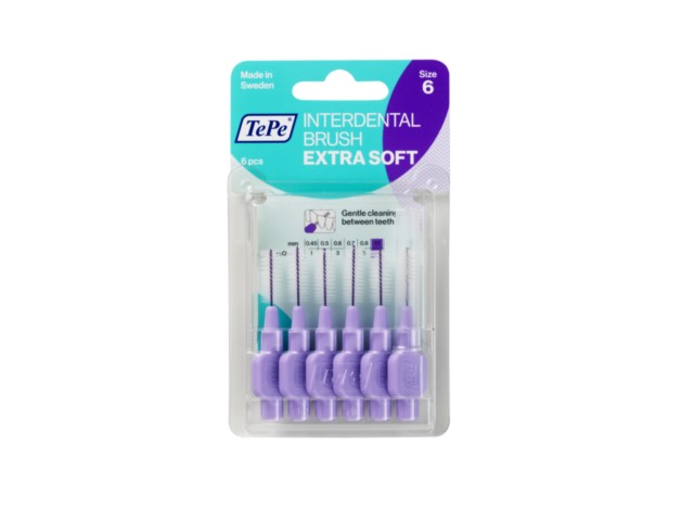 TePe Interdental Brush Extra Soft Size 6 (1,1mm) interakcje ulotka szczotka - 6 szt. (blist.)
