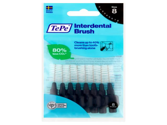 TePe Original Szczoteczki międzyzębowe czarne 1,5 mm interakcje ulotka szczotka - 8 szt.