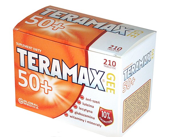 Teramax Gee 50+ Ginseng Exclusive Energy interakcje ulotka tabletki - 210 tabl.