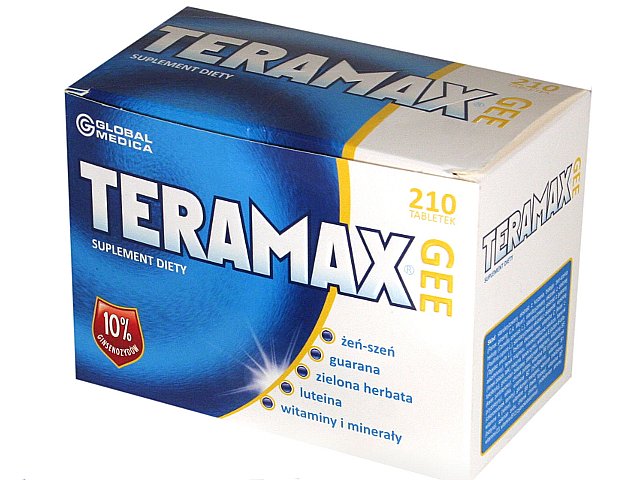 Teramax Gee Ginseng Exclusive Energy interakcje ulotka tabletki - 210 tabl.