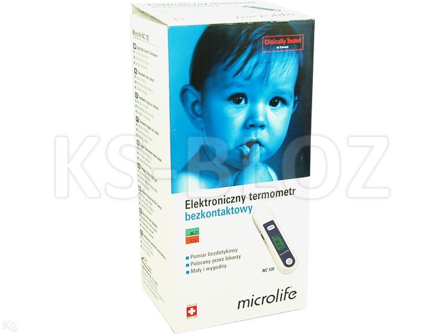 Termometr Microlife NC 120 elektroniczny bezkontaktowy interakcje ulotka termometr  1 szt.