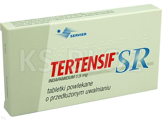 Tertensif SR interakcje ulotka tabletki powlekane o przedłużonym uwalnianiu 1,5 mg 30 tabl.