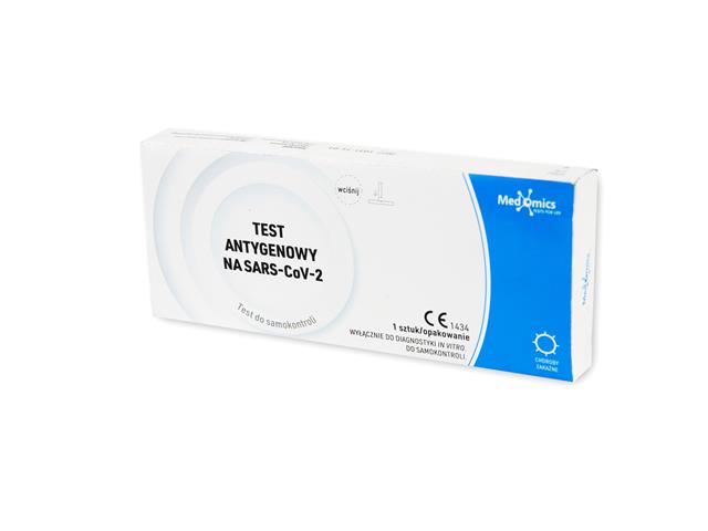 Test antygenowy na SARS-CoV-2 do samokontroli MEDOMICS interakcje ulotka test  1 szt.