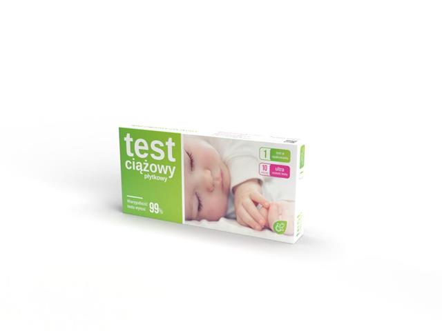 Test ciążowy płytkowy 10 mlU/ml interakcje ulotka test ciążowy - 1 szt.