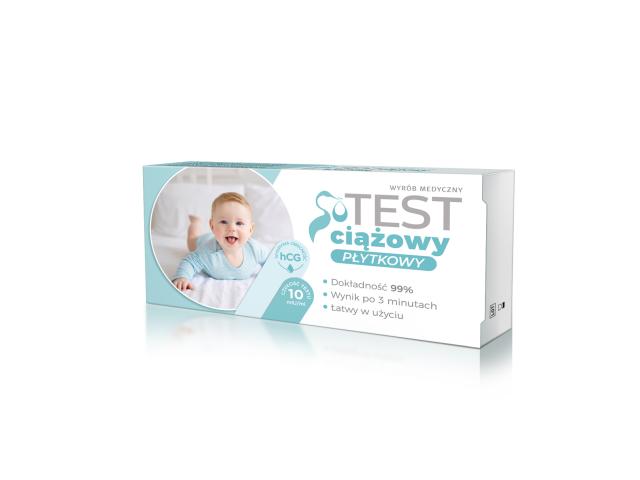 Test ciążowy płytkowy 10 mlU/ml interakcje ulotka test ciążowy płytkowy  1 szt.