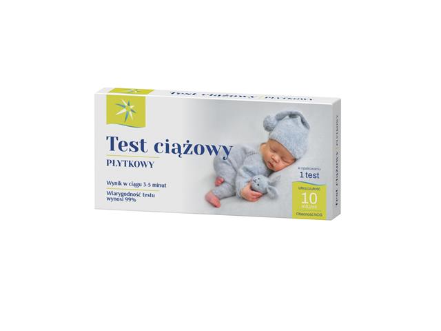 Test ciążowy płytkowy interakcje ulotka test ciążowy  1 szt.