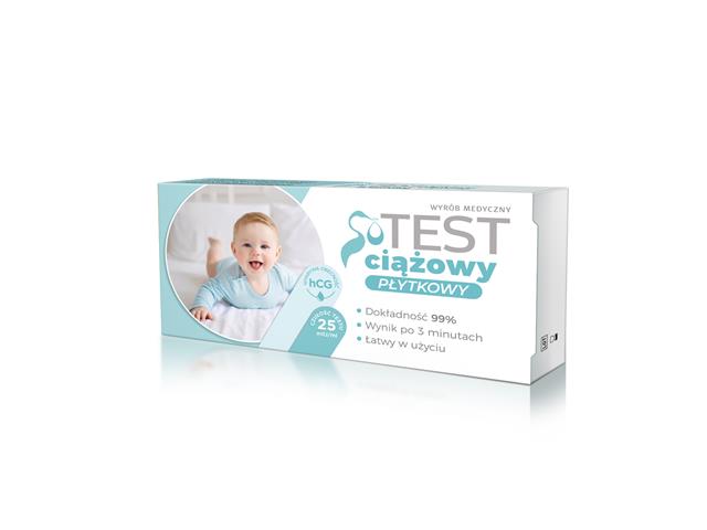 Test ciążowy płytkowy interakcje ulotka test ciążowy  1 szt.