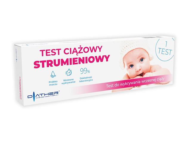 Test ciążowy strumieniowy interakcje ulotka test ciążowy  1 szt.