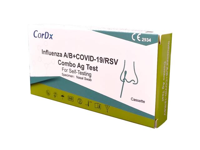 Test CorDx Influenza A/B+COVID-19/RSV Combo Ag interakcje ulotka test  1 szt.