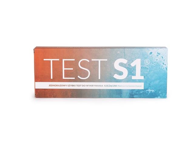 Test S1 jednorazowy szybki do wykrywania rzeżączki interakcje ulotka test - 1 szt.