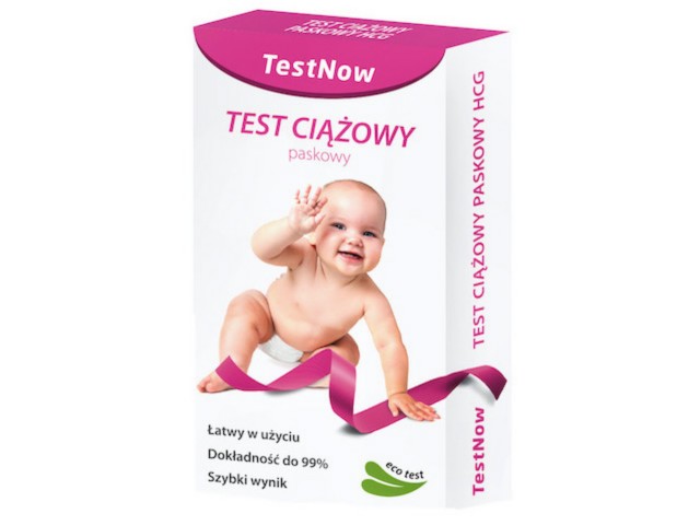 Testnow Test ciążowy paskowy interakcje ulotka test ciążowy paskowy  1 szt.