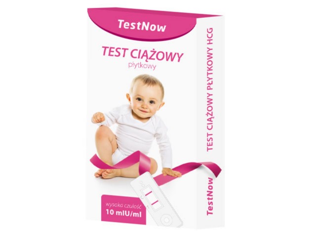 TestNow Test ciążowy płytkowy interakcje ulotka test ciążowy płytkowy  1 szt.