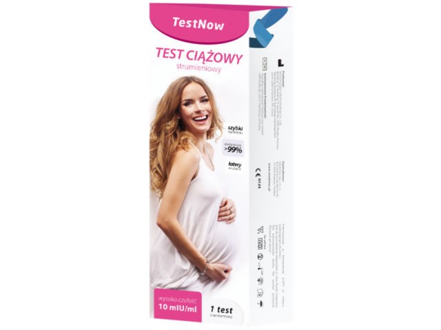 TestNow Test ciążowy strumieniowy interakcje ulotka test ciążowy strumieniowy - 1 szt.