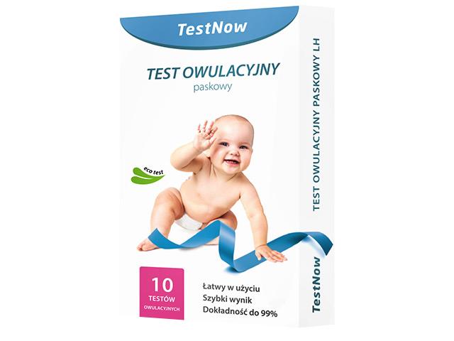 Testnow Test owulacyjny paskowy interakcje ulotka zestaw - 10 szt.