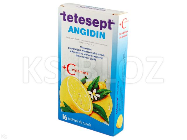 Tetesept Angidin interakcje ulotka tabletki do ssania - 16 tabl.