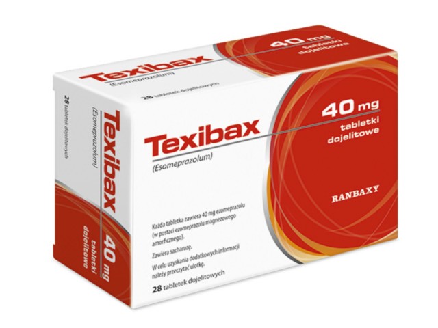 Texibax interakcje ulotka tabletki dojelitowe 40 mg 28 tabl.