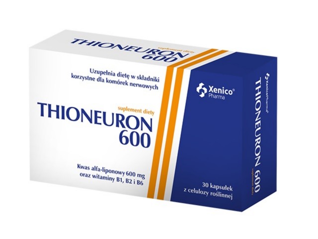 Thioneuron 600 interakcje ulotka kapsułki z roślinnej celulozy - 30 kaps. (3 blist. po 10 kaps.)