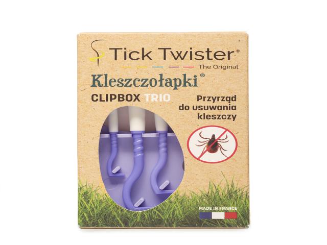 Tick Twister Kleszczołapki CLIPBOX Trio interakcje ulotka przyrząd  3 szt.