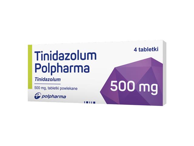 Tinidazolum Polpharma interakcje ulotka tabletki powlekane 500 mg 4 tabl. | blister