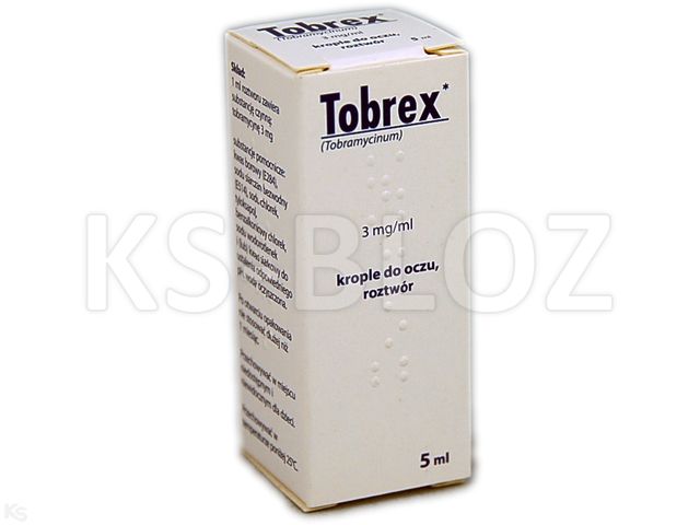 Tobrex interakcje ulotka krople do oczu, roztwór 3 mg/ml 5 ml