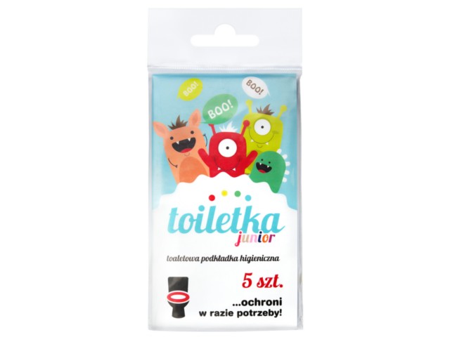 TOILETKA JUNIOR Toaletowa Podkładka higieniczna interakcje ulotka podkładka  5 szt.