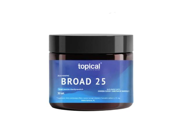 Topical Broad 25 Żelki smak owoców skandynawskich konopne interakcje ulotka żelki - 30 szt.