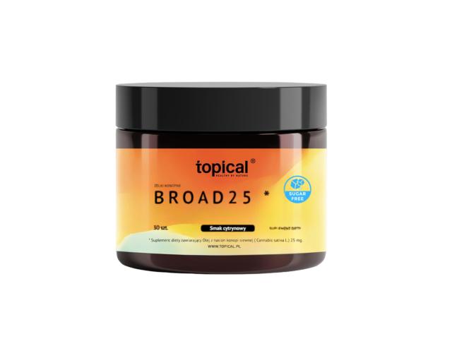 Topical Broad25 Żelki smak cytrynowy bez cukru interakcje ulotka żelki - 30 szt.