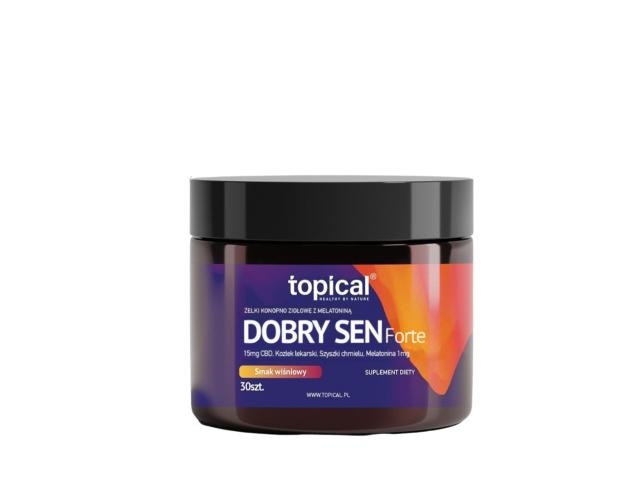 Topical Dobry Sen Konopne Z Melatoniną Forte Żelki smak wiśniowy interakcje ulotka żelki - 90 g (słoik)