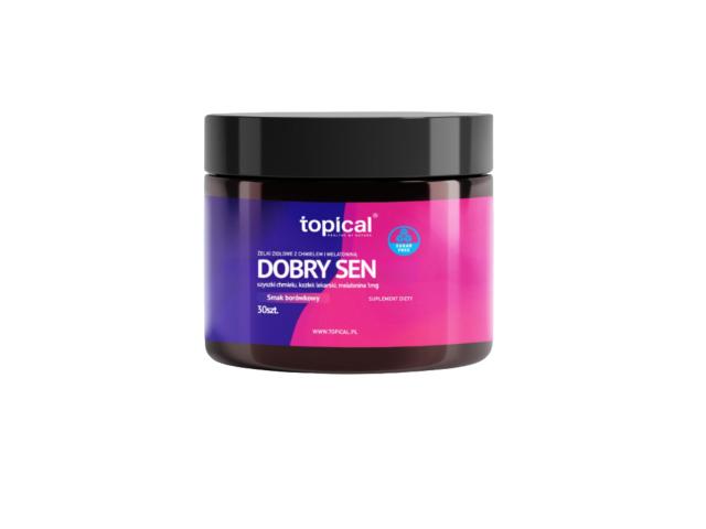 Topical Dobry Sen Żelki bez cukru smak borówkowy interakcje ulotka żelki - 30 szt.
