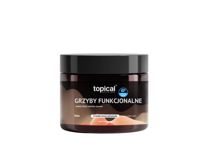 Topical Grzyby Funkcjonalne Żelki o smaku trawy cytrynowej z grzybami bez cukru interakcje ulotka żelki - 30 szt.