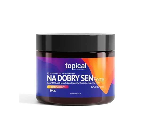 Topical Na Dobry Sen Konopne Z Melatoniną Forte Żelki interakcje ulotka żelki - 90 g (słoik)