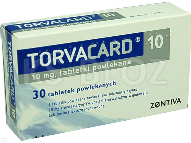 Torvacard 10 interakcje ulotka tabletki powlekane 10 mg 30 tabl. | 3 blist.al.po 10 szt.