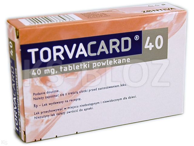 Torvacard 40 interakcje ulotka tabletki powlekane 40 mg 30 tabl. | 3 blist.al.po 10 szt.