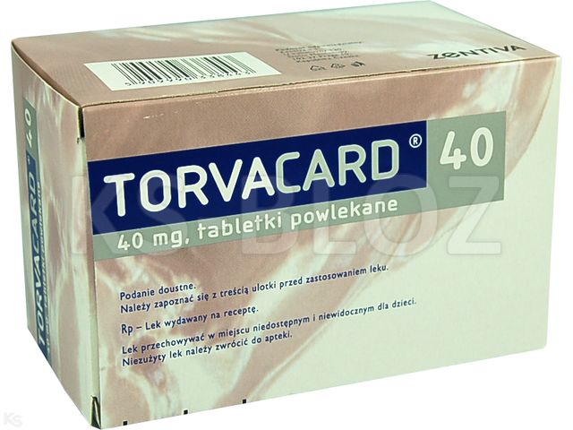 Torvacard 40 interakcje ulotka tabletki powlekane 40 mg 90 tabl. | 9 blist.po 10 szt.