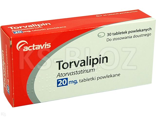 Torvalipin interakcje ulotka tabletki powlekane 20 mg 30 tabl. | 3 blist.po 10 szt.