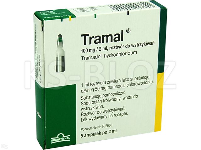 Tramal interakcje ulotka roztwór do wstrzykiwań 50 mg/ml 5 amp. po 2 ml