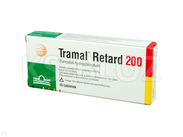 Tramal Retard 200 interakcje ulotka tabletki o przedłużonym uwalnianiu 200 mg 10 tabl. | blister