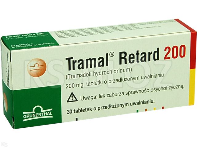 Tramal Retard 200 interakcje ulotka tabletki o przedłużonym uwalnianiu 200 mg 30 tabl. | 3 blist.po 10 szt.